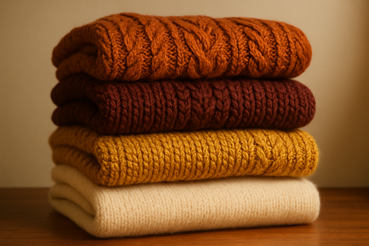 stack of fall sweaters