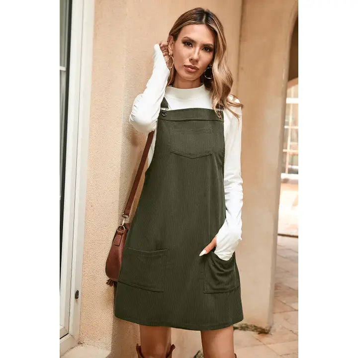 dark green overall dress Corduroy – BLUE TAYLOR Excluded from F&F